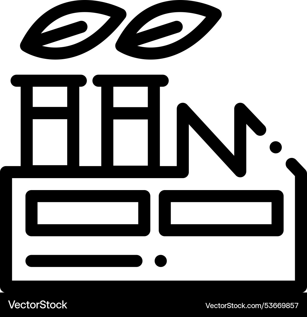 Factory icon thin linear style design isolated Vector Image