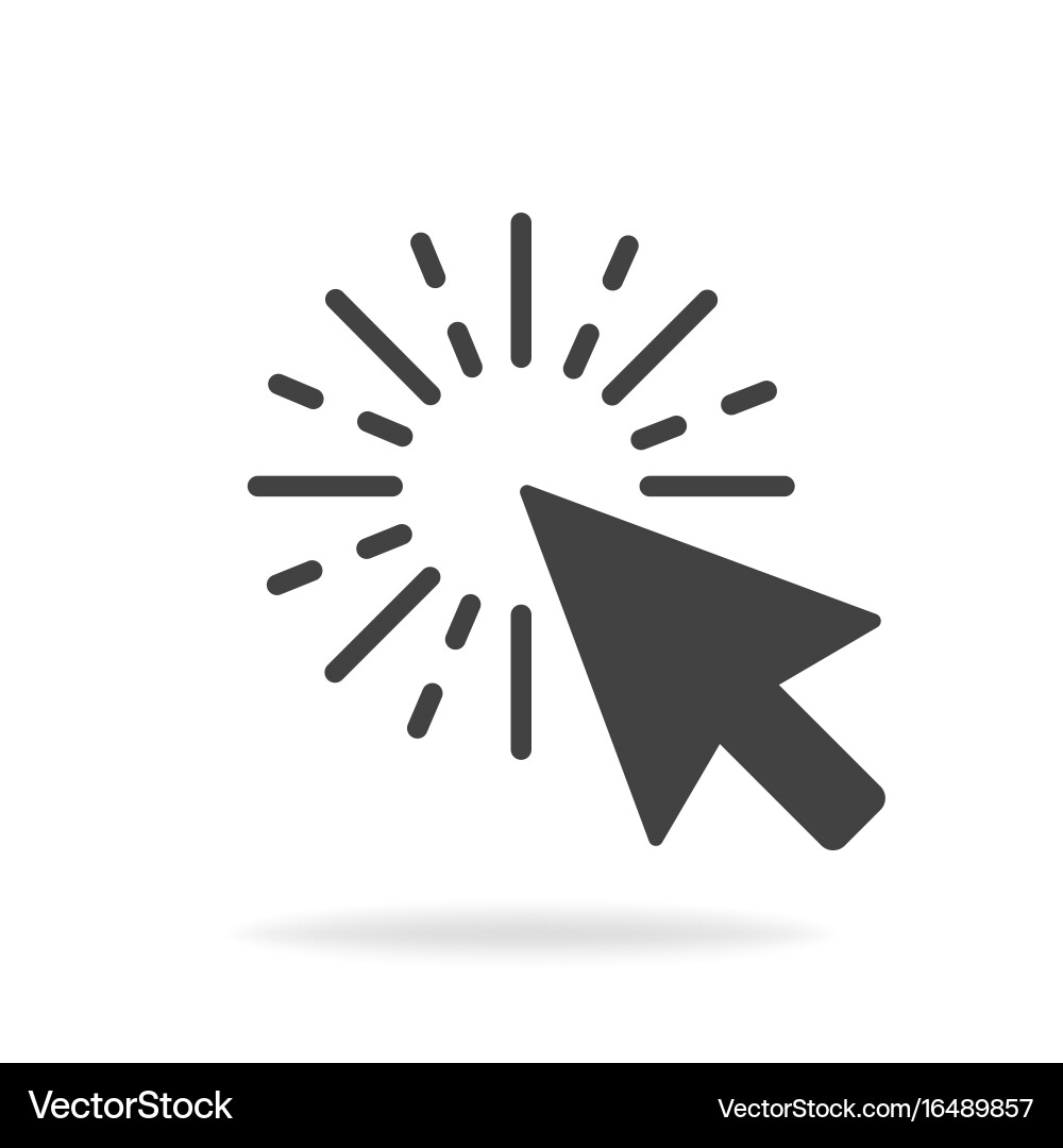 Gray Mouse Click Cursor Icon vector image