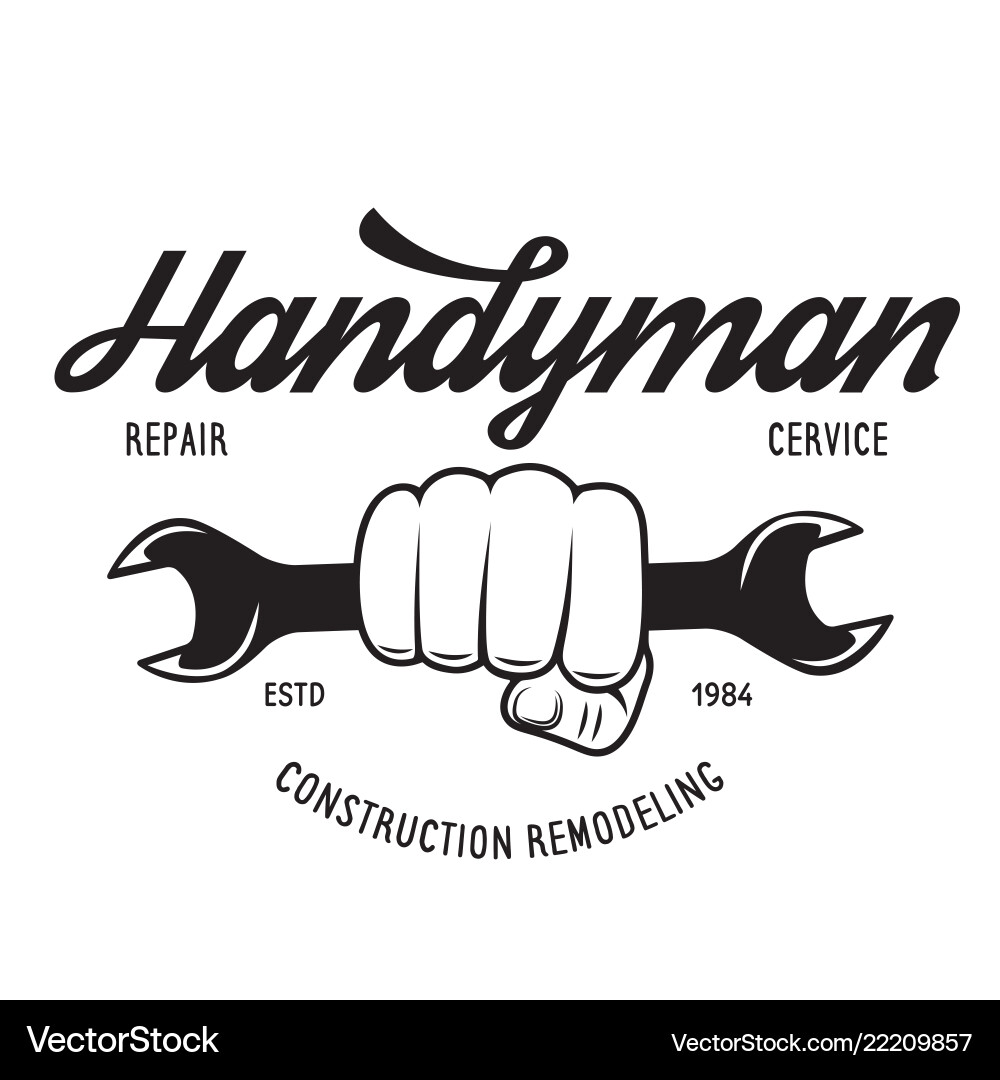 Handyman Badge Emblem Tool Icon Vector Image
