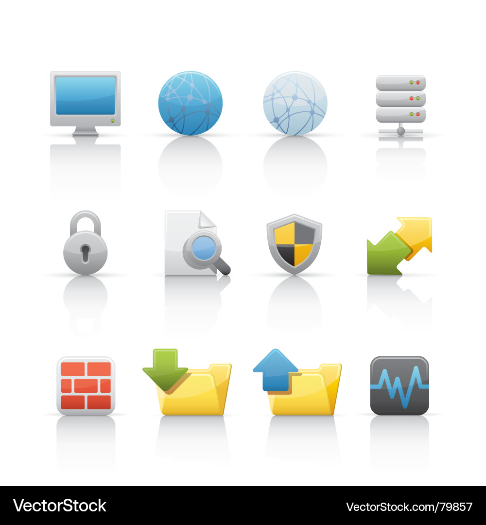 Icon set web and internet Royalty Free Vector Image