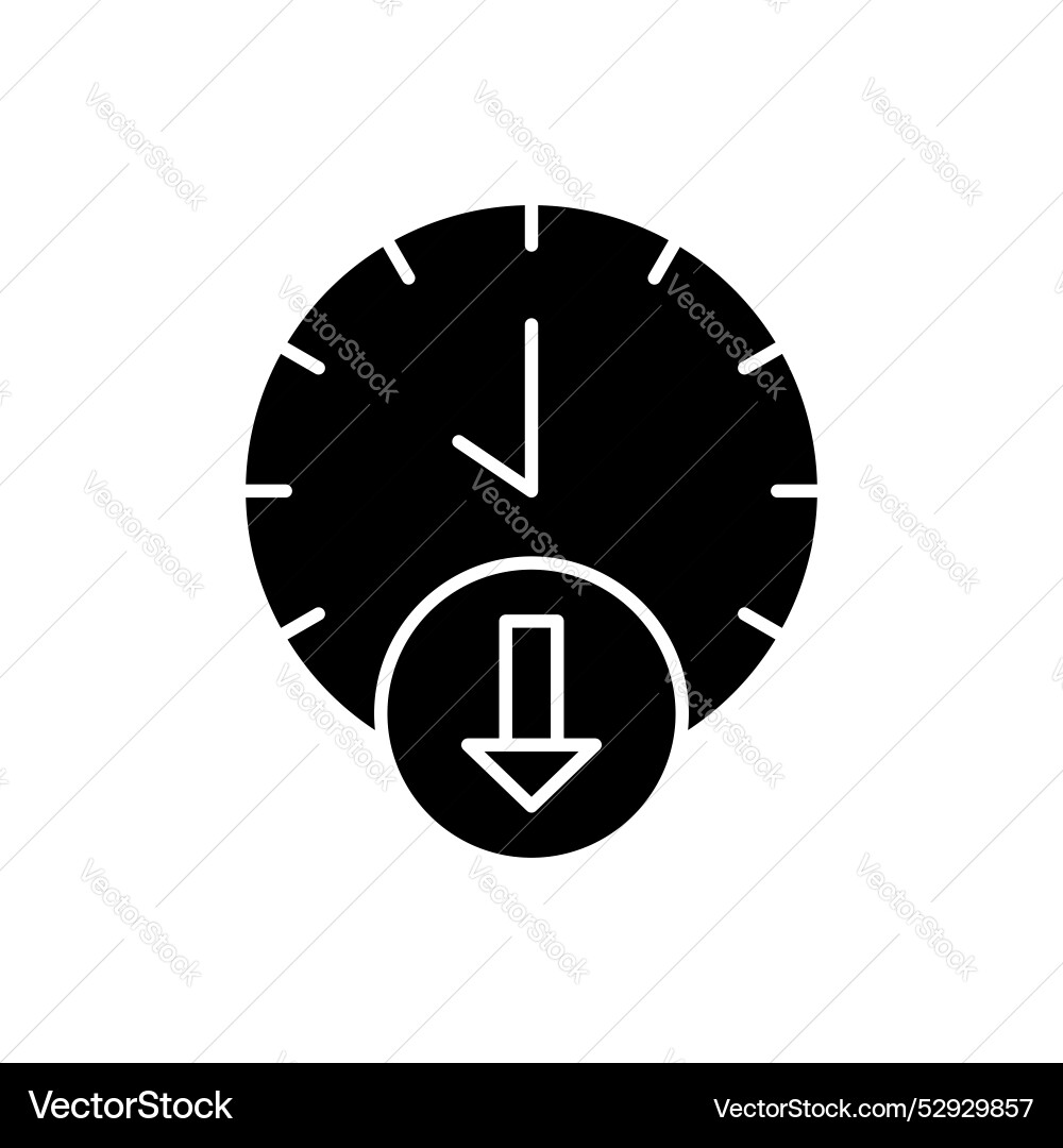 Less time icon set reduce clock hourglass and low Less time icon set reduce clock hourglass and low vector image