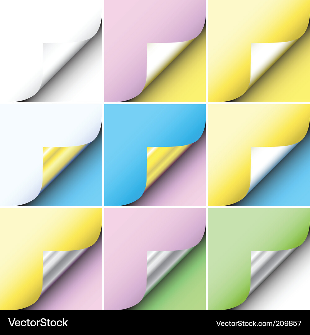 Paper Corner Collection Vector Image