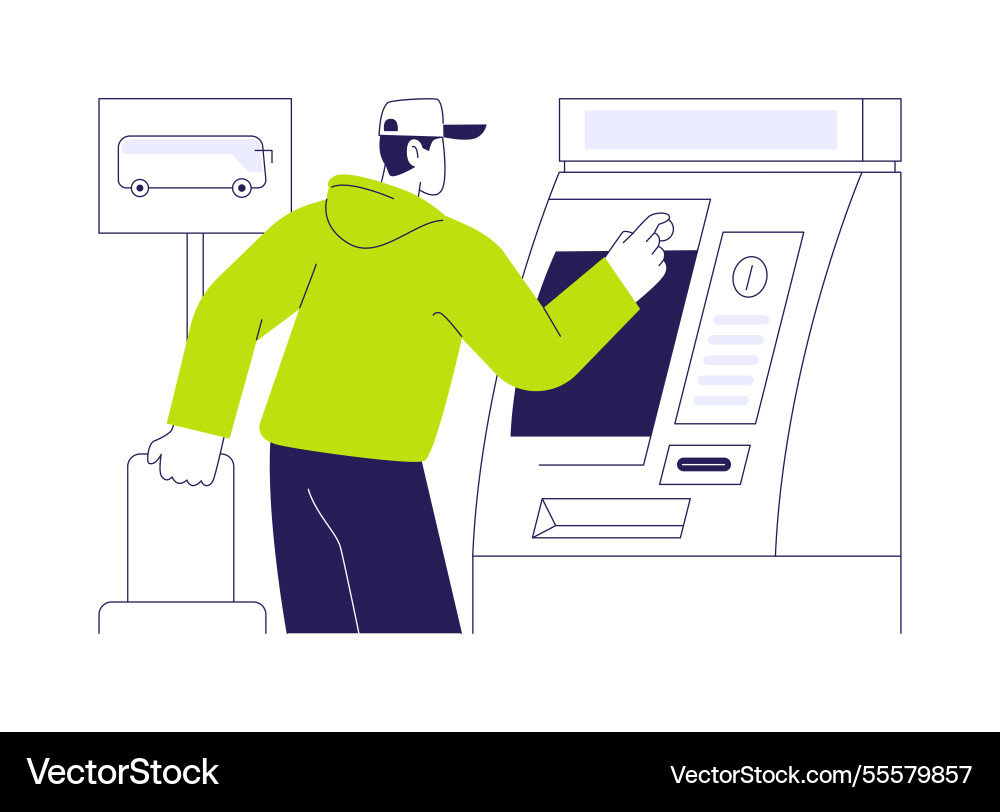 Ticket machine abstract concept Ticket machine abstract concept vector image