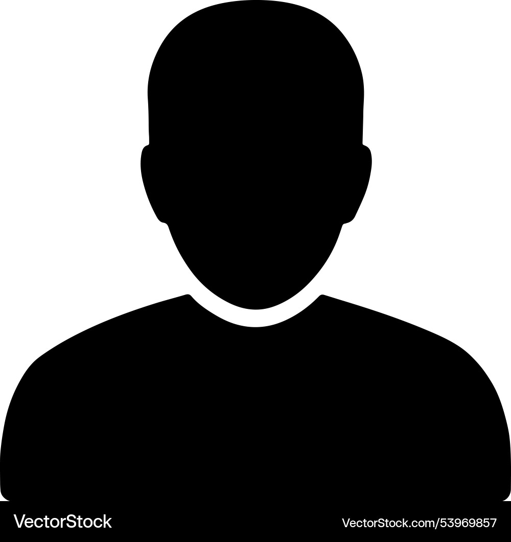 User person people profile avatar icon silhouette Vector Image