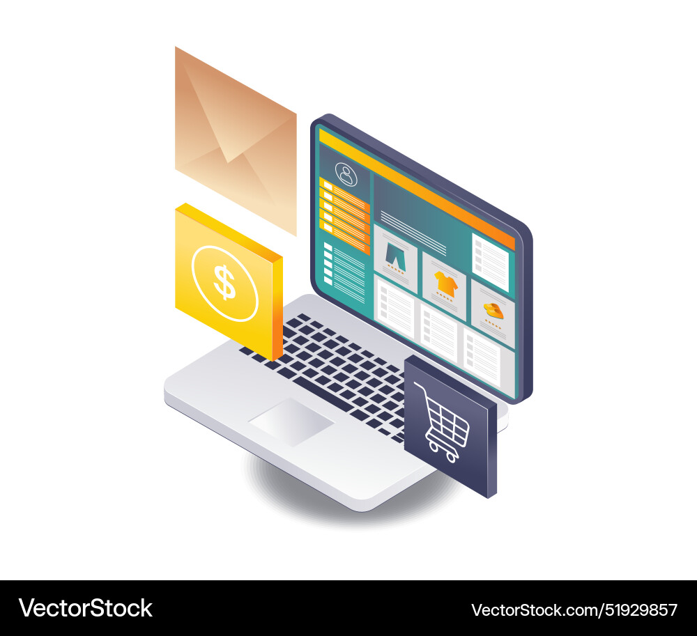 Web application development for e-commerce markets Web application development for e-commerce markets vector image