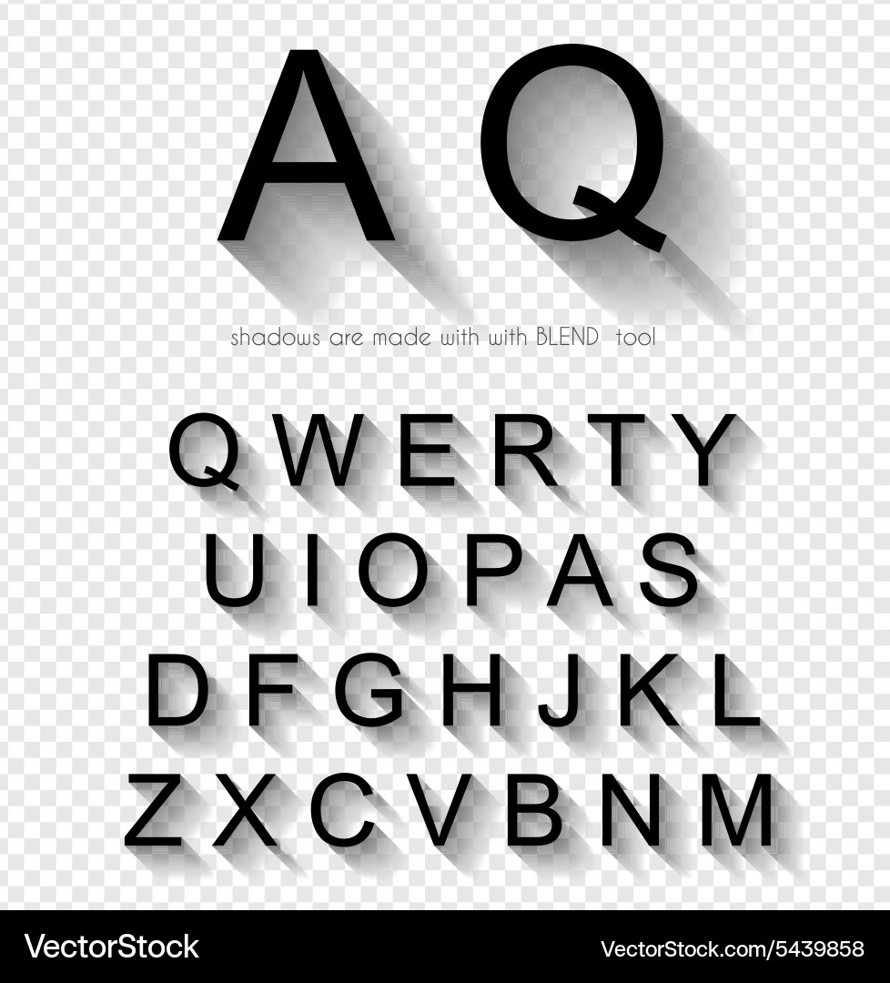 Elegant Font with Subtle Shadow vector image