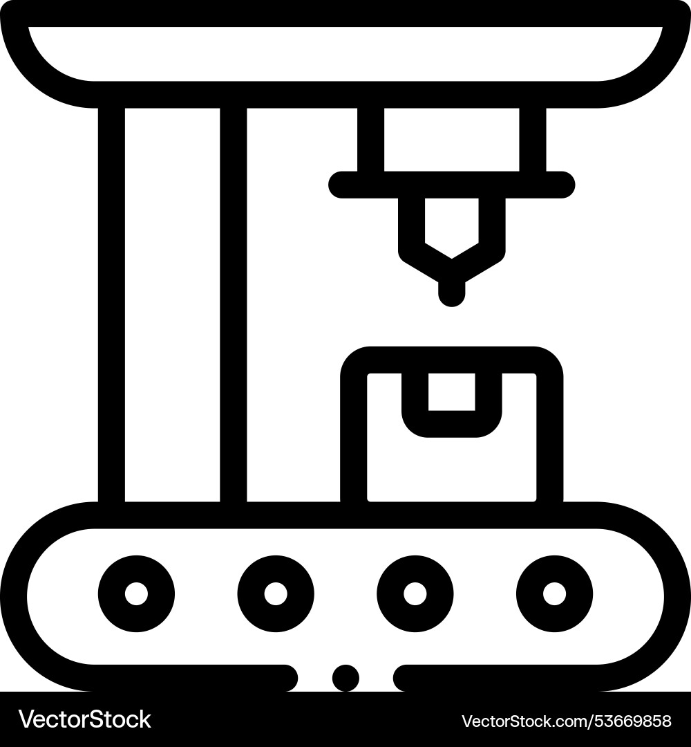 Factory icon thin linear style design isolated Factory icon thin linear style design isolated Vector Image