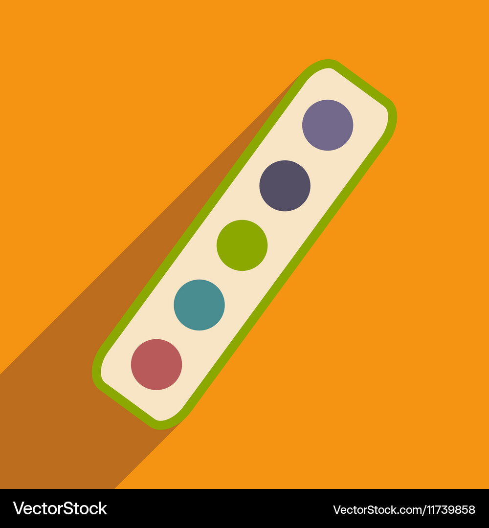 Flat with shadow icon and mobile application Vector Image