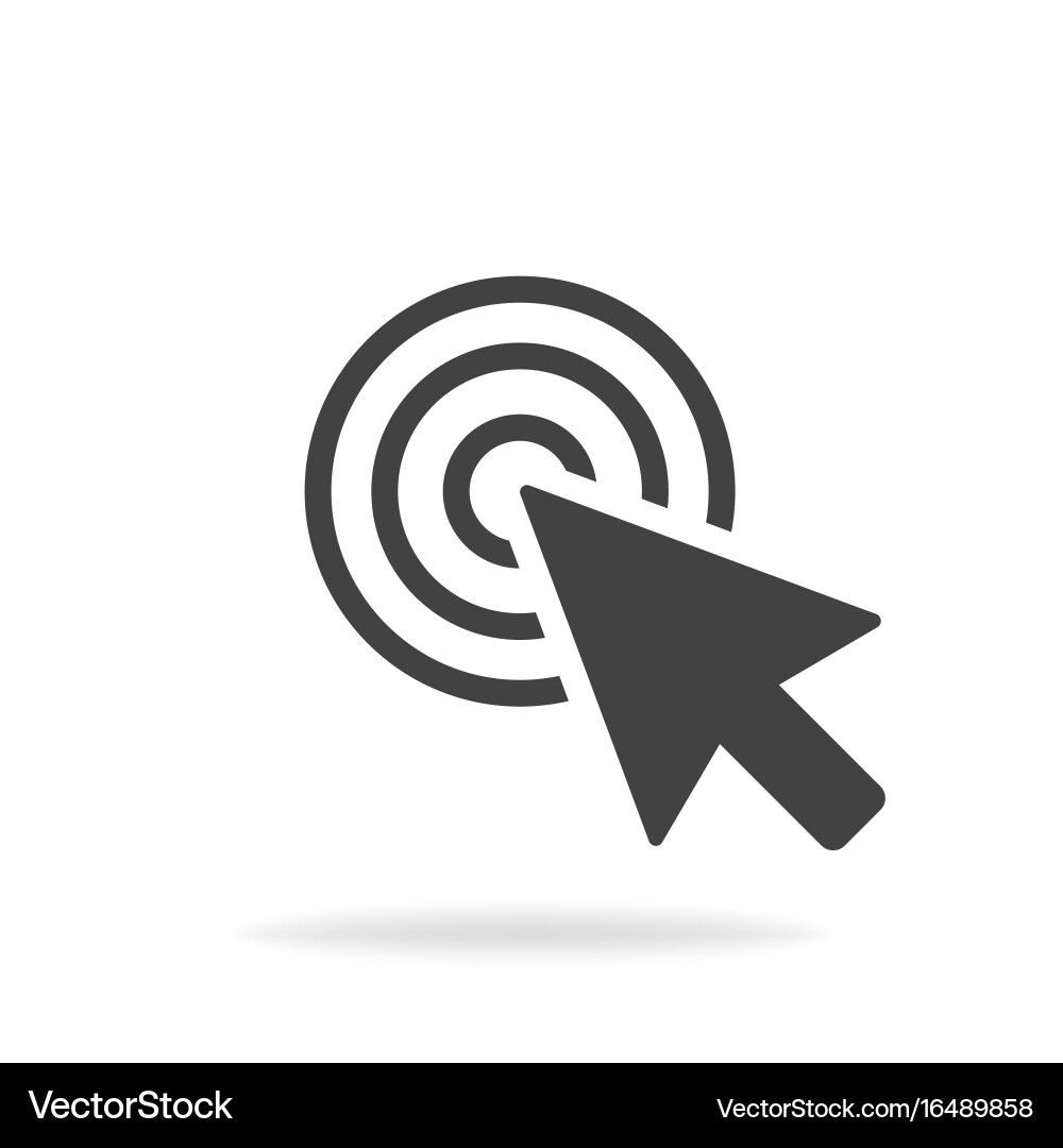 Gray Mouse Click Cursor Arrow Icon vector image