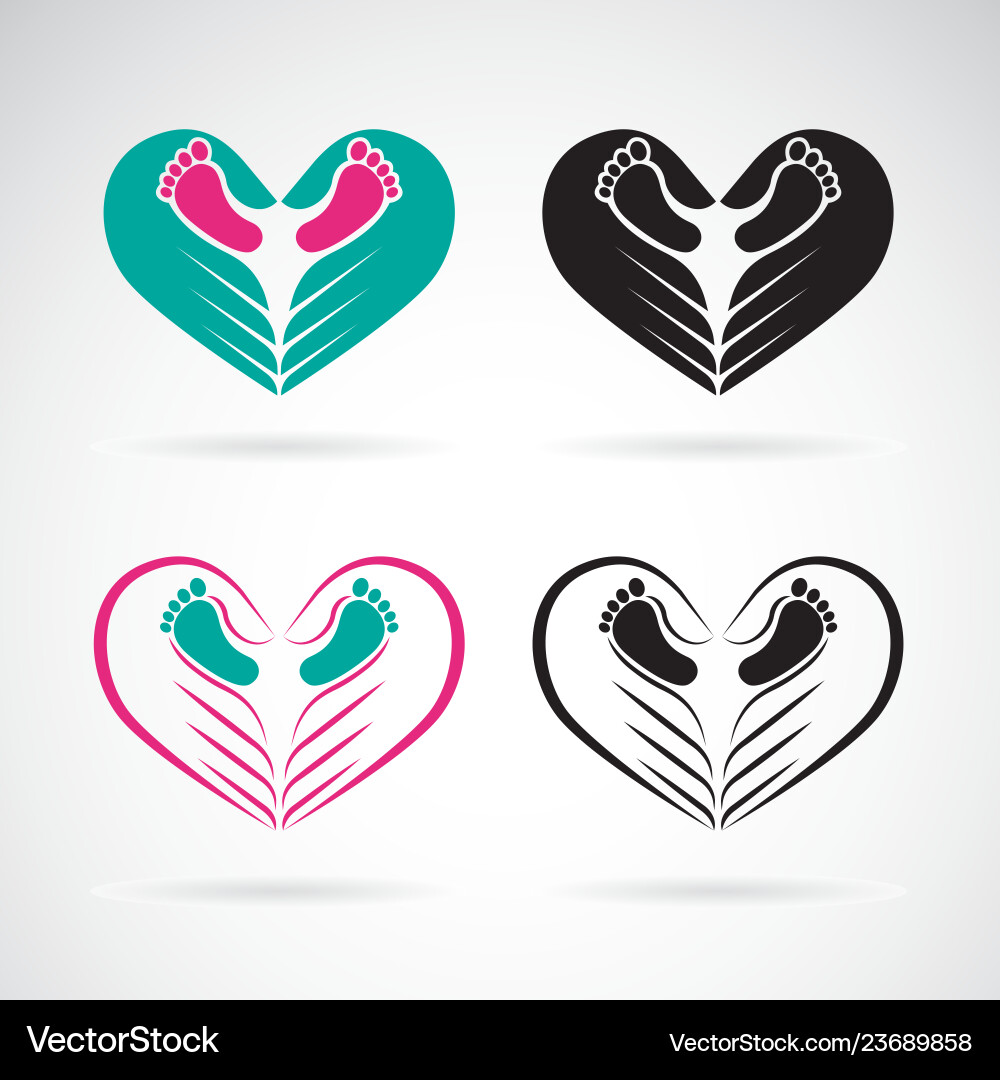 Hands and Tiny Feet - Care Concept Vector Image
