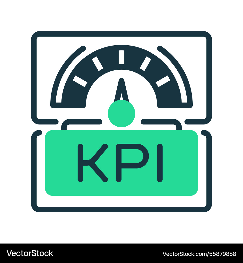 Kpi performance line icon linear style sign vector image