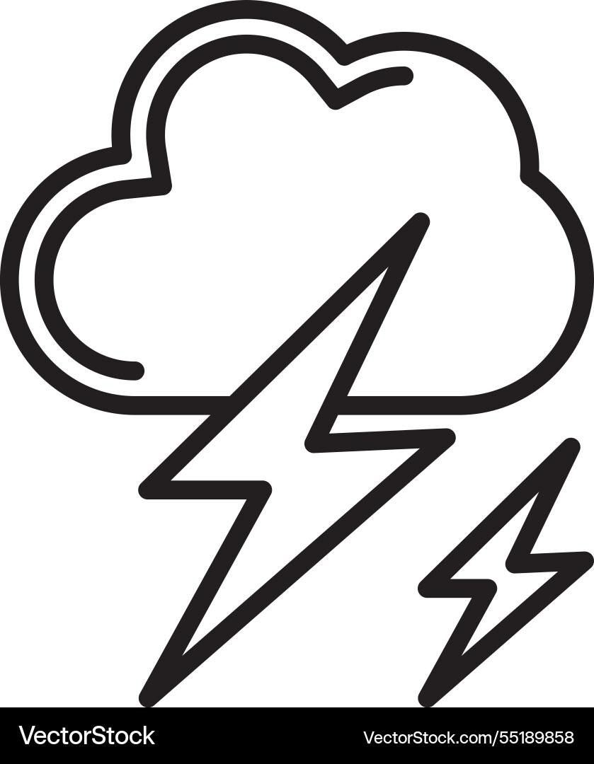 Lightning line icon design Vector Image
