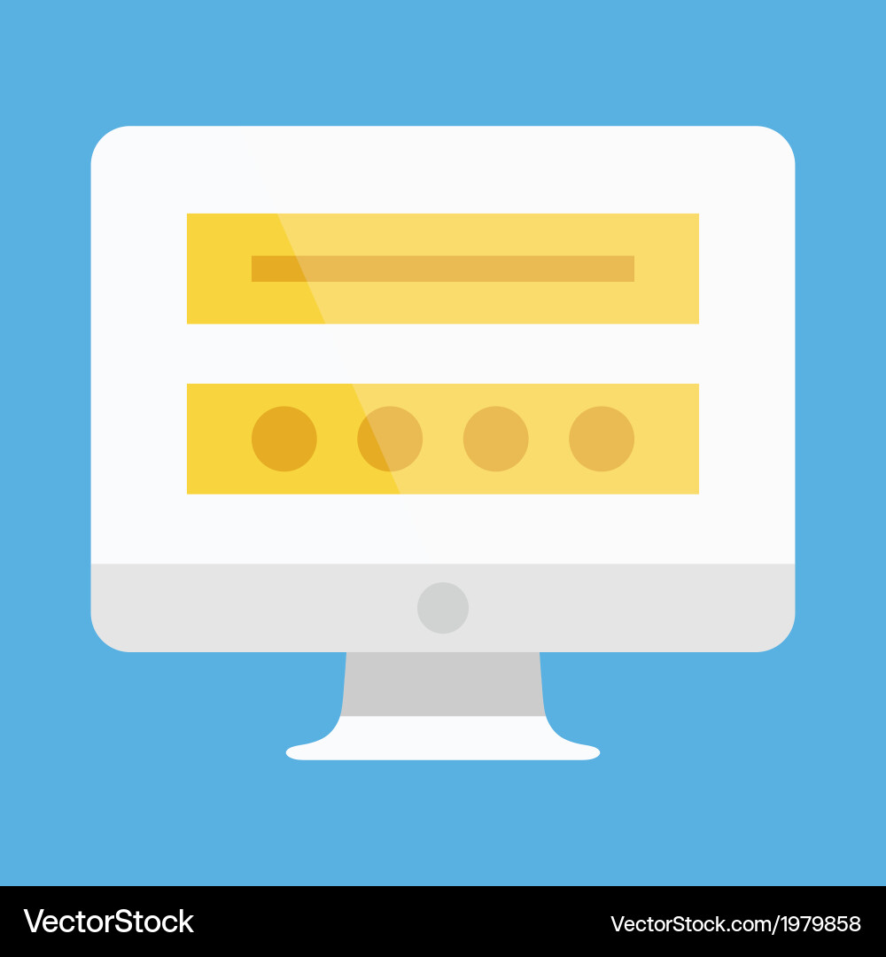 Login Page Icon - Computer Access vector image