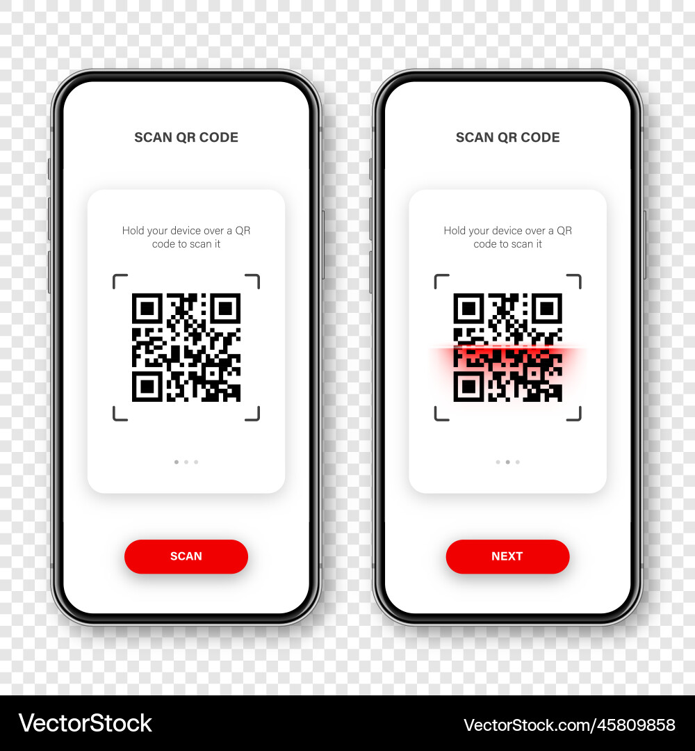 Qr-Code-Scanner-App für Smartphone Qr-Code-Scanner-App für Smartphone Vektorbild