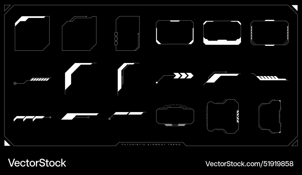 Sci-fi futuristic hud dashboard display virtual Sci-fi futuristic hud dashboard display virtual vector image