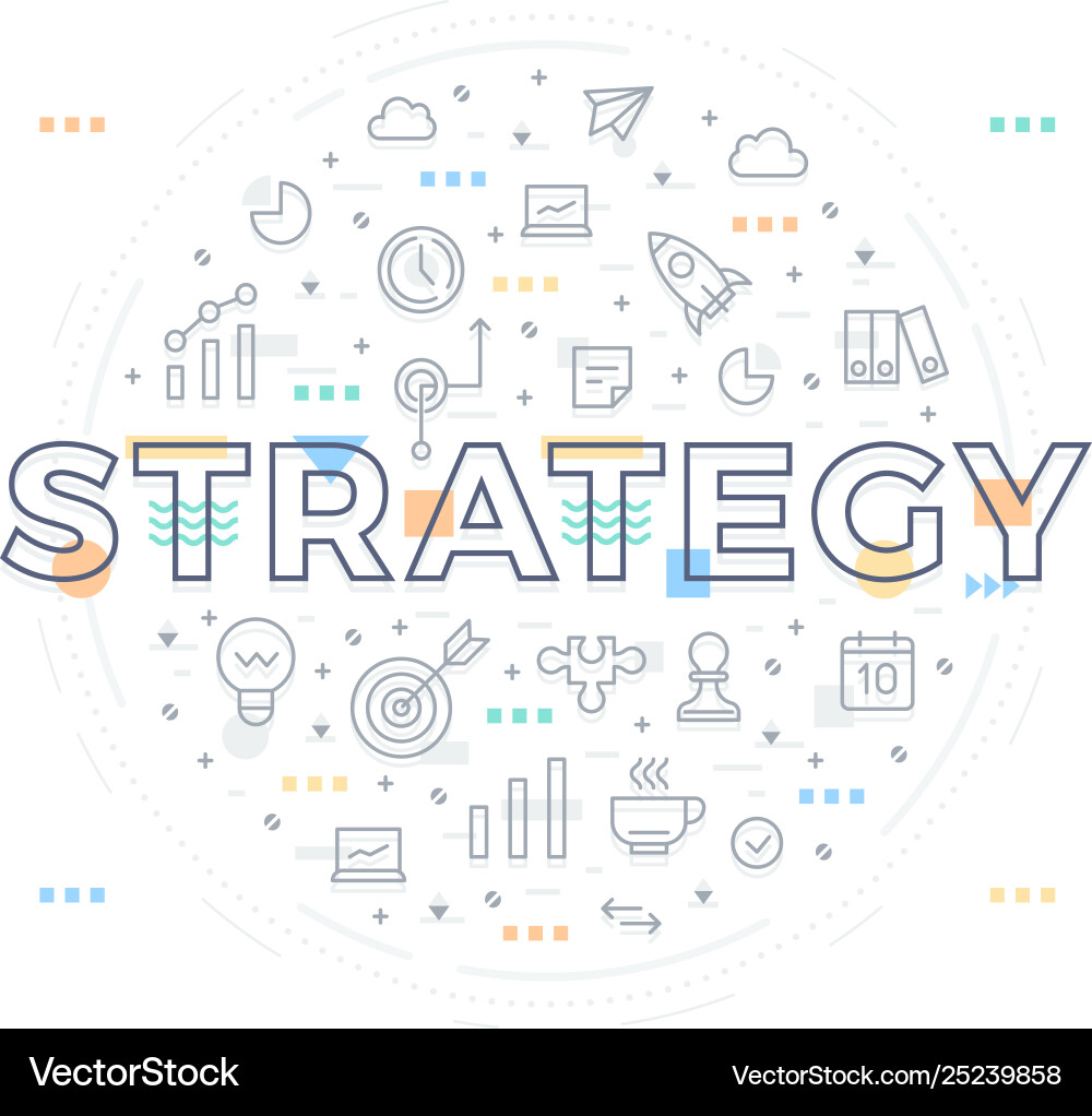Strategy concept Royalty Free Vector Image - VectorStock
