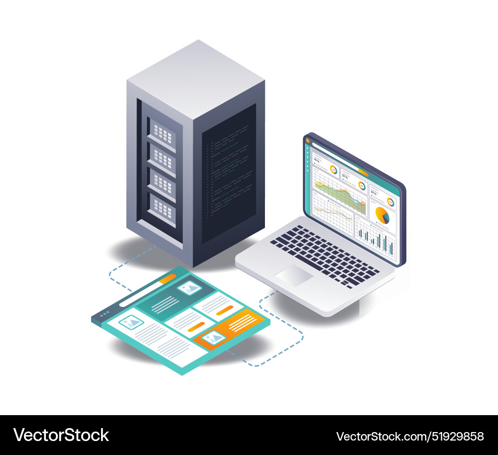 Web design analysis of computer servers Web design analysis of computer servers Vector Image