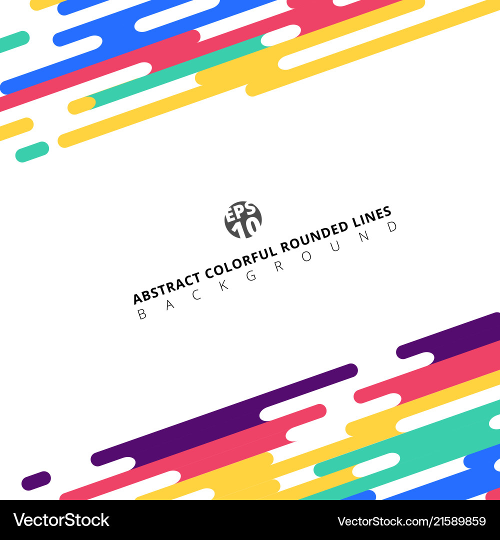 Colorful Rounded Lines Halftone Background Vector Image