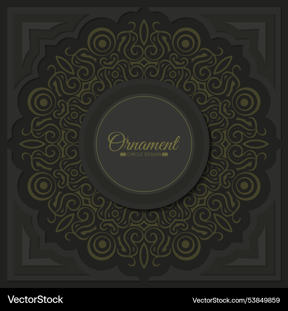 Dark border pattern background Vector Image