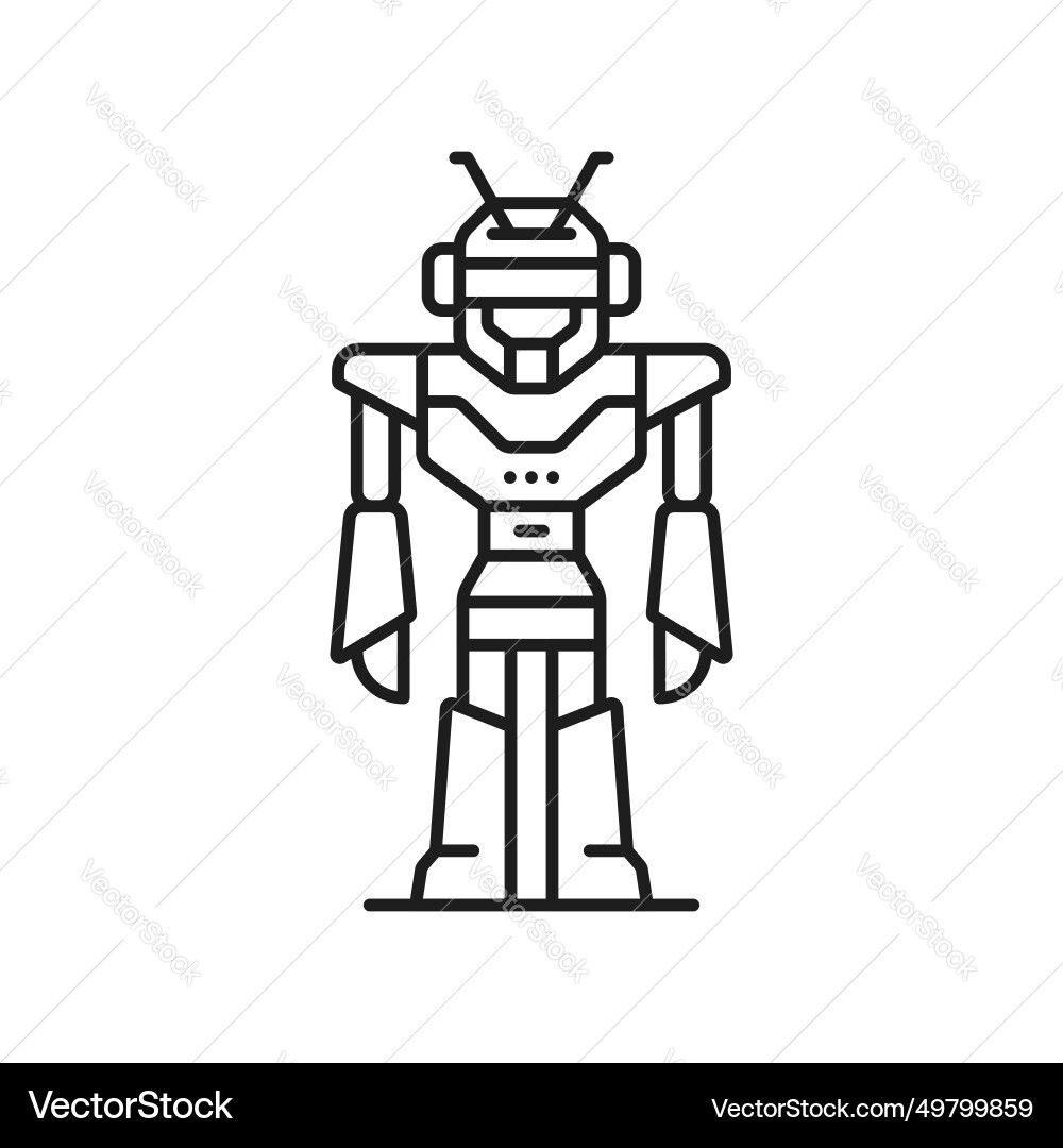 Futuristic Robot Icon - Alien Android vector image