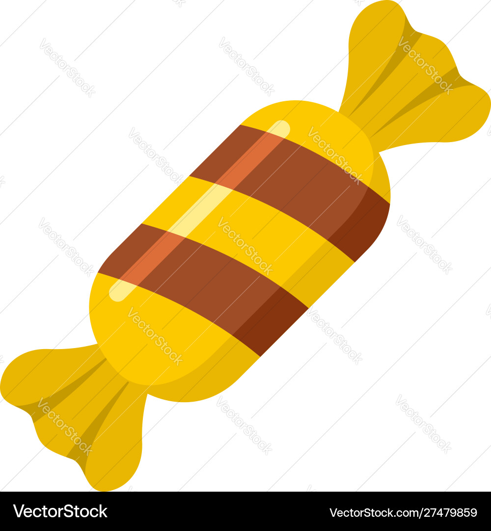 Toffee icon flat style Royalty Free Vector Image