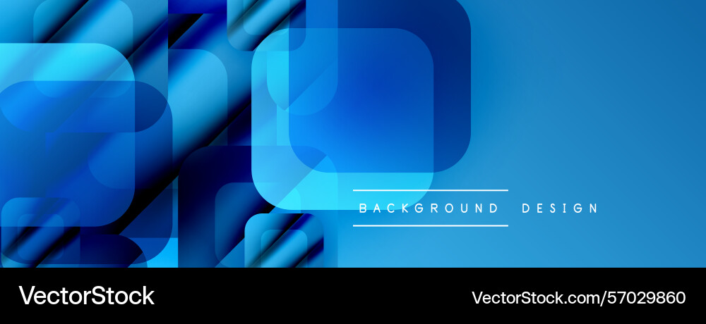 Abstract blue shapes overlap creating dynamic Abstract blue shapes overlap creating dynamic Vector Image