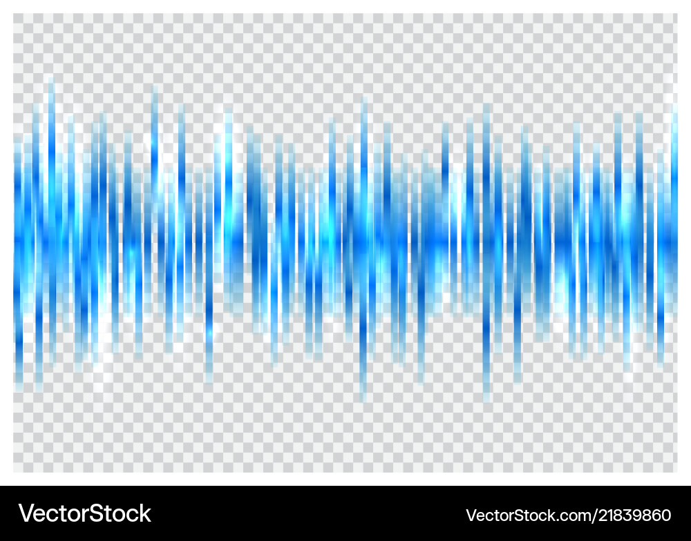 Abstract Blue Sound Wave Pattern Vector Image