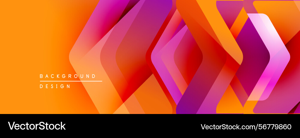 Abstract geometric shapes overlap creating Vector Image
