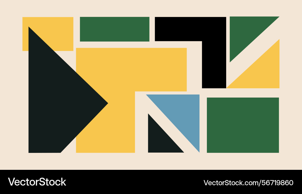 Color block composition in abstract grid vector image