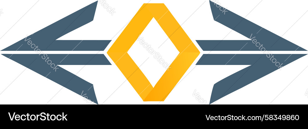Dynamic Interlocking Arrows Icon Vector Image