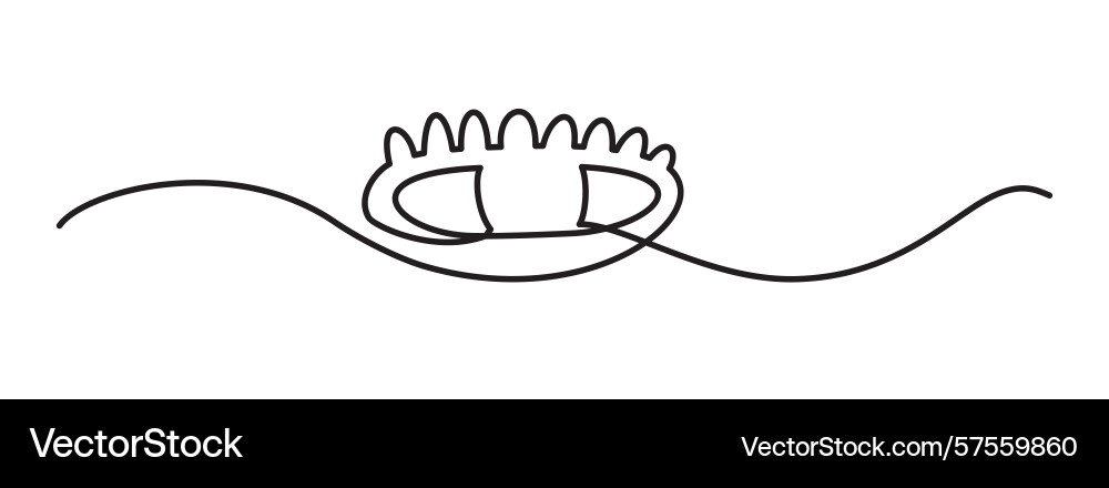 One line eye continuous vision abstract view vector image