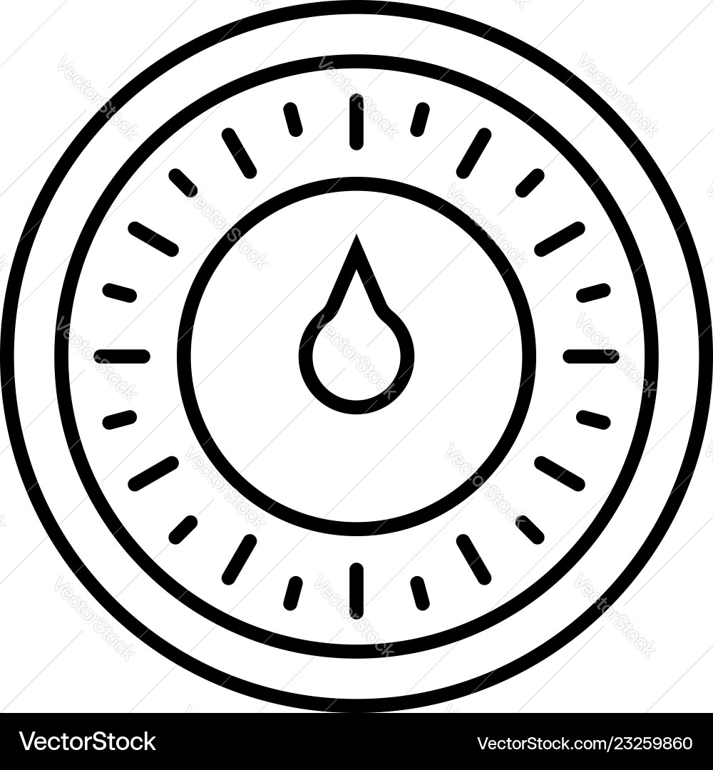 Round retro timer icon outline style Round retro timer icon outline style vector image