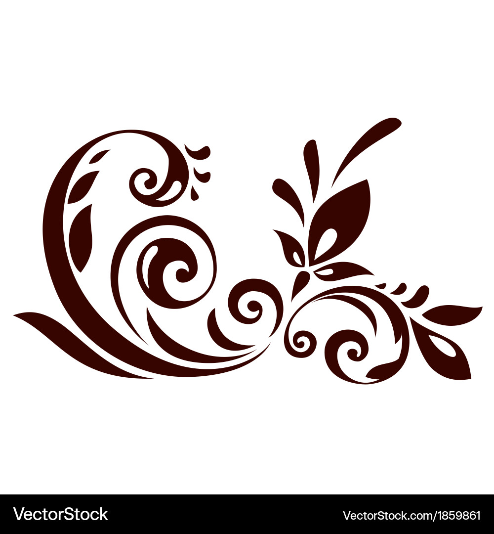 Floral element Royalty Free Vector Image - VectorStock
