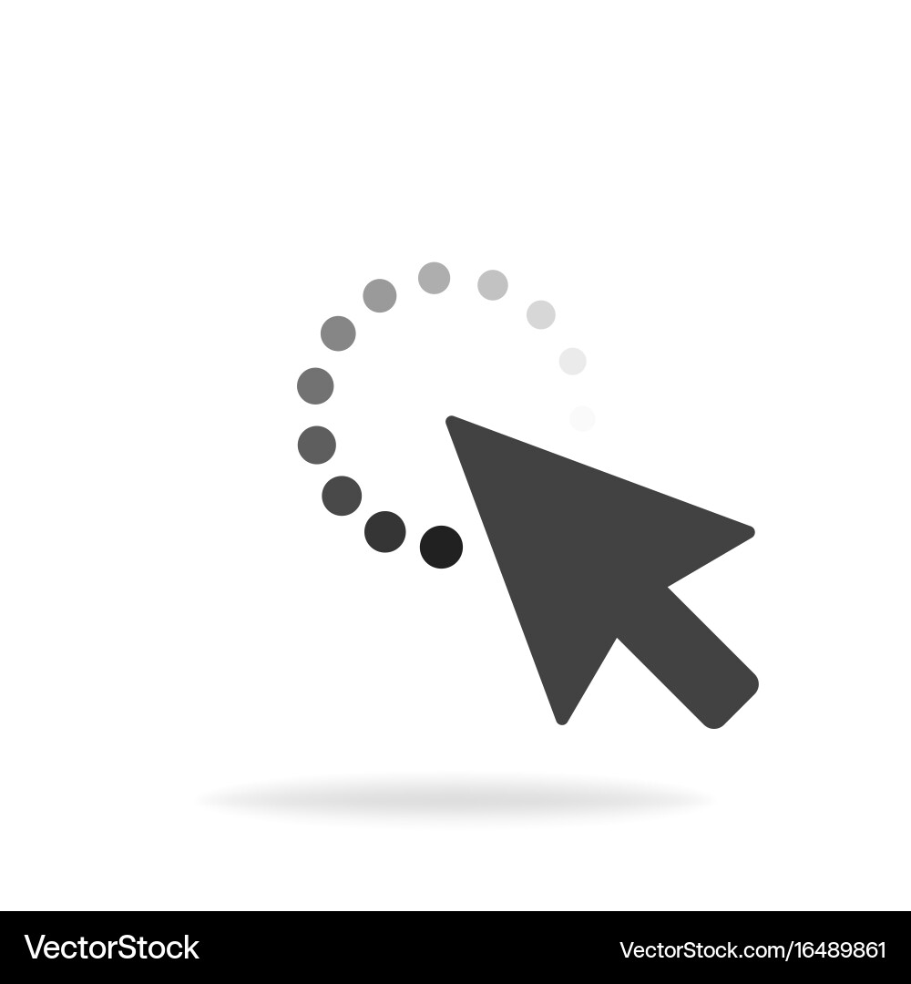 Gray Arrow Cursor Icon - Click Pointer vector image