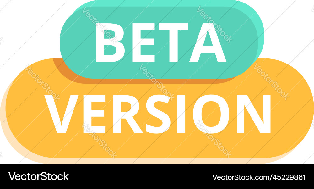 Program beta version icon cartoon digital Program beta version icon cartoon digital vector image