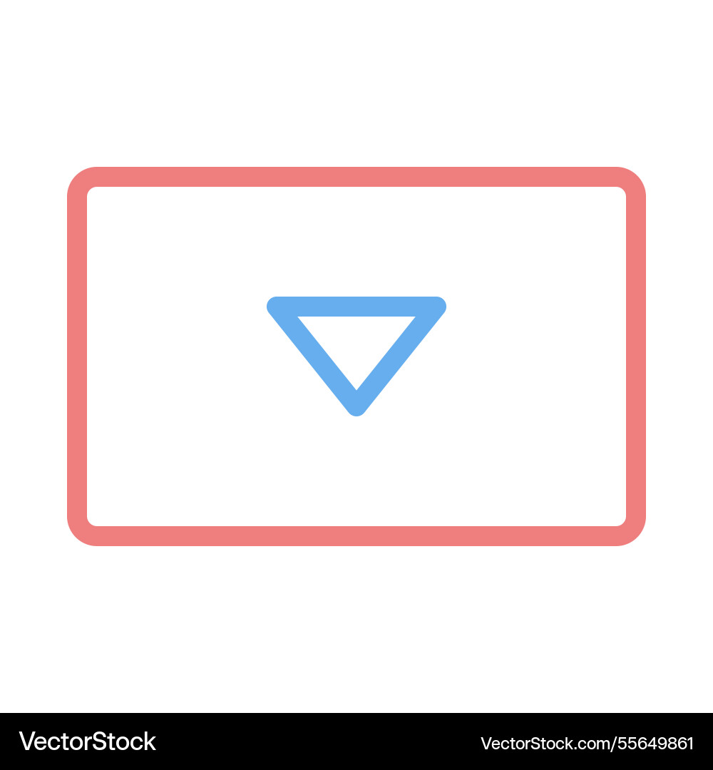 Stylish arrow design with bordered rectangle vector image