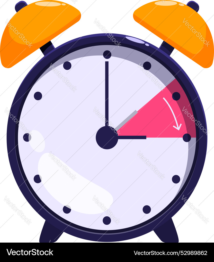 Alarm clock is showing that time passing Alarm clock is showing that time passing vector image