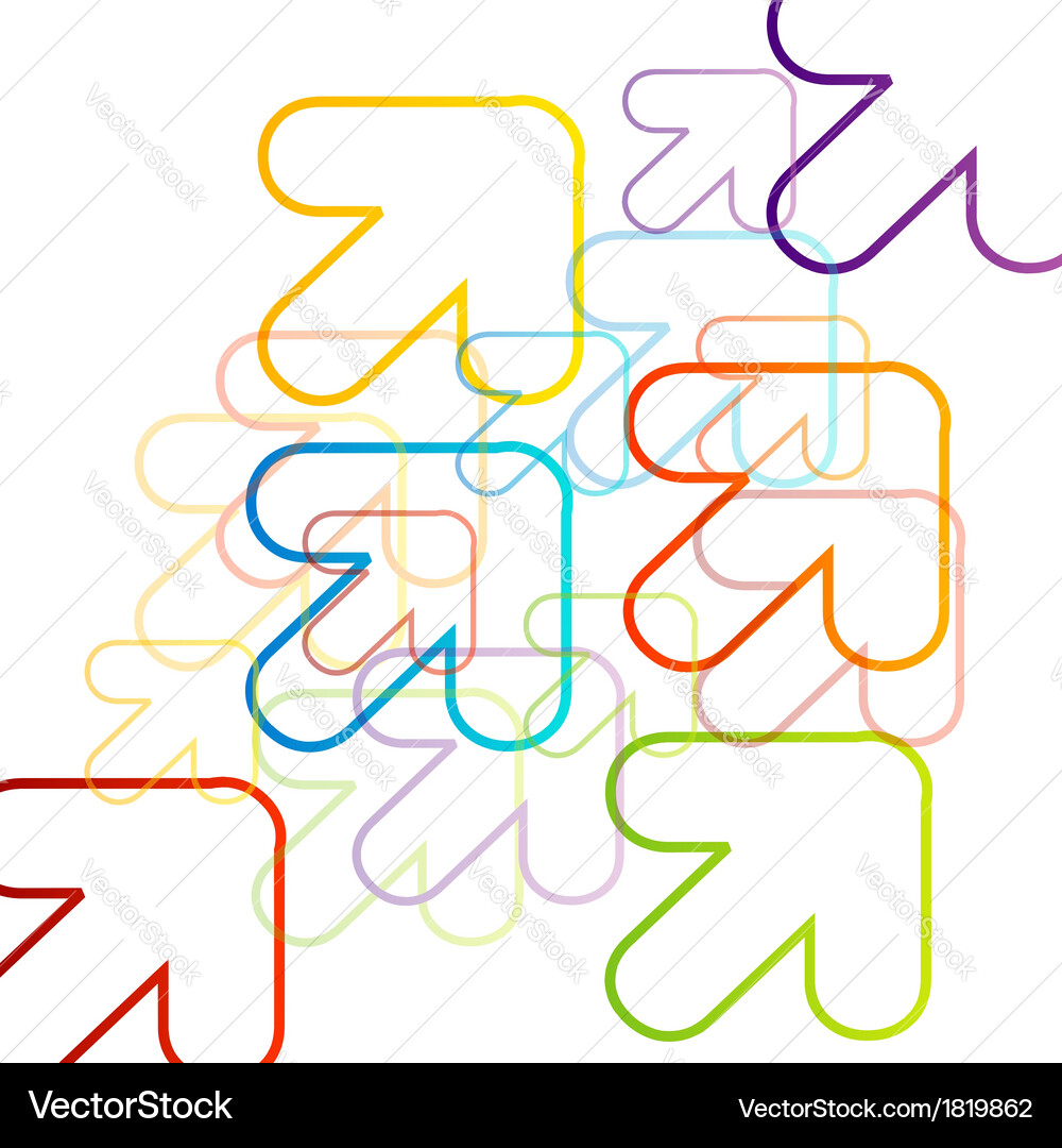 Colorful Arrow Background Vector Image