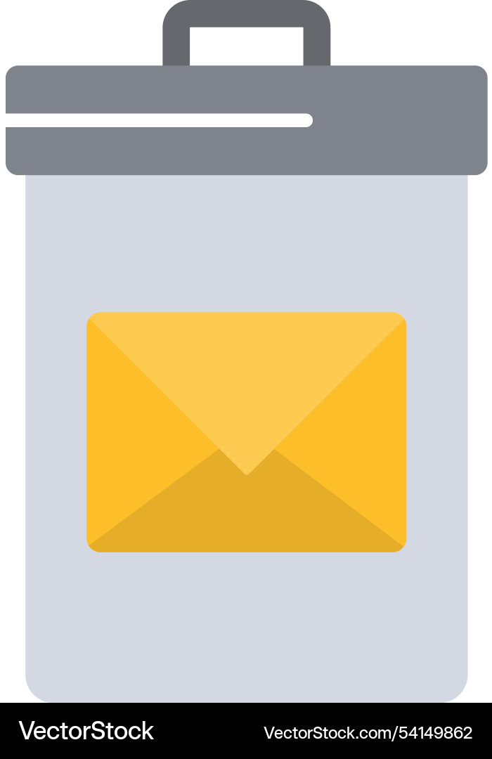 Delete message flat icon design Vector Image