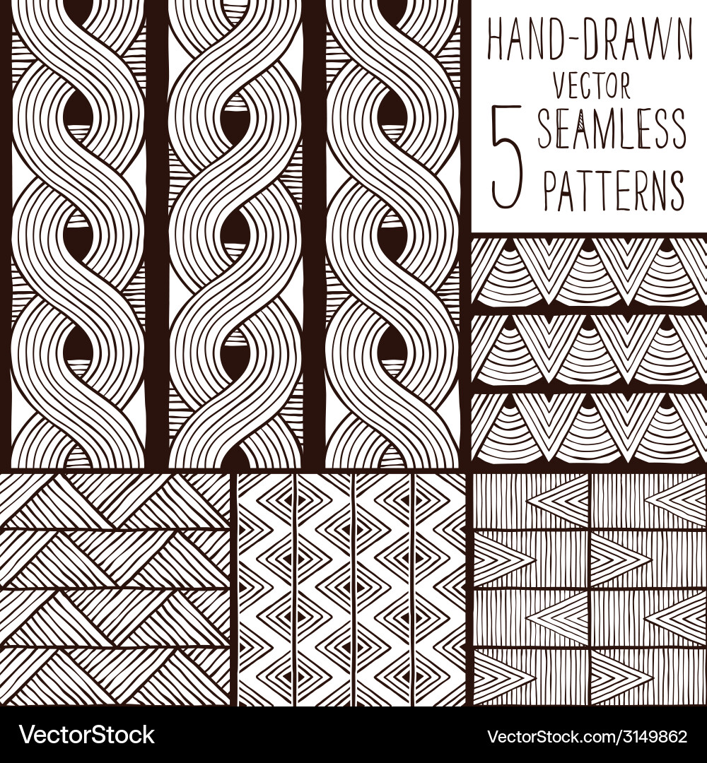 Ethnic Pattern Set vector image