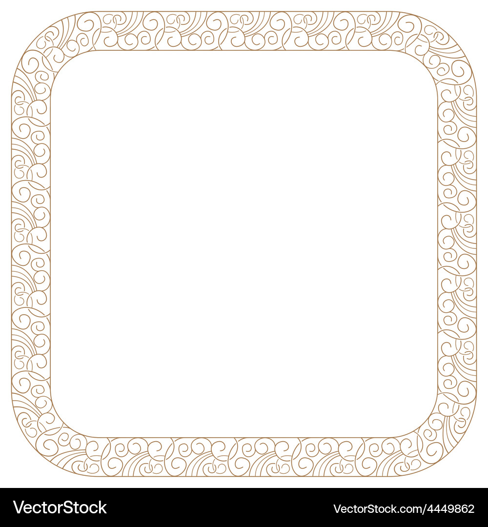 Frame brown seamless pattern Vector Image