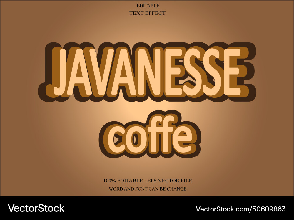 Editable text effect emboss Vector Image