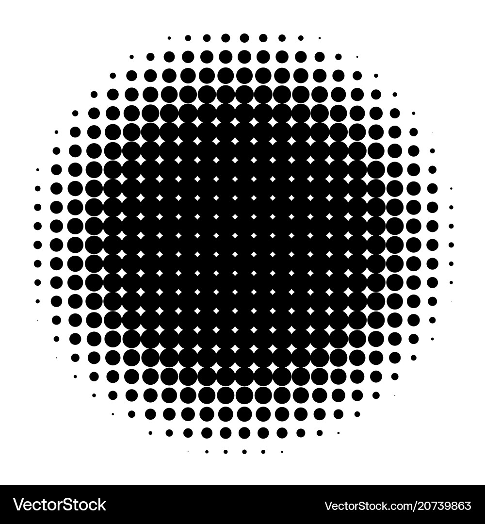 Halftone Circle Pattern Vector Image