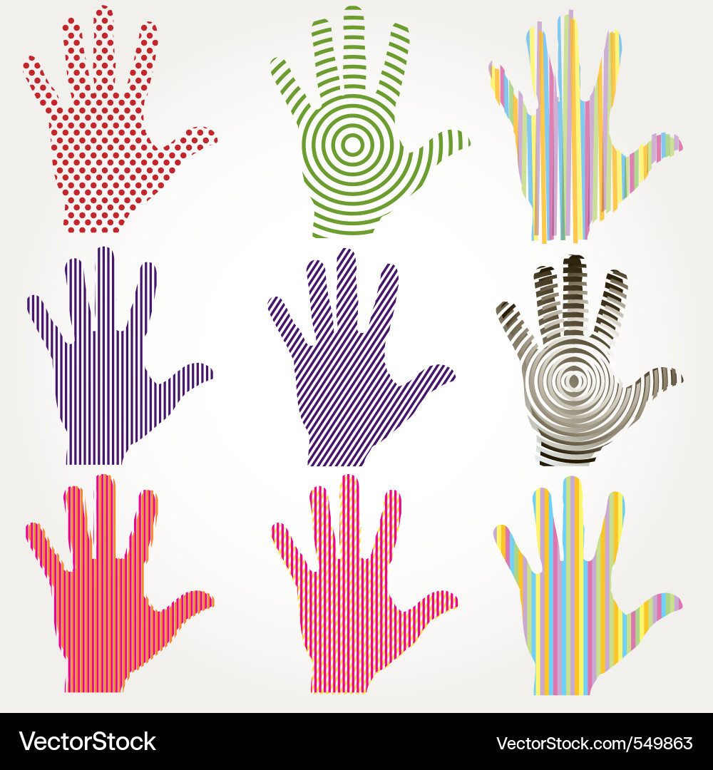 Hand print Vector Image