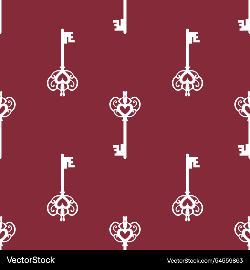 Seamless pattern with keys vector image