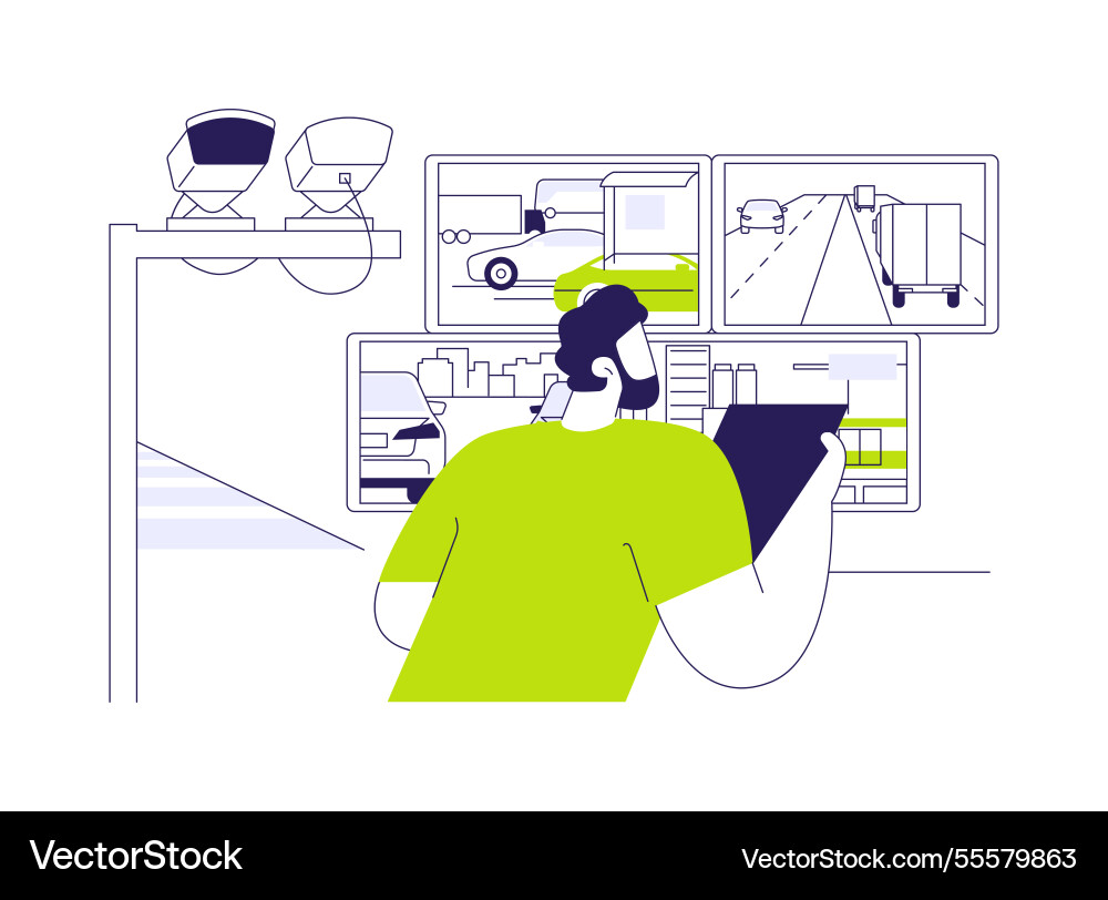 Security monitoring and analysis abstract concept Security monitoring and analysis abstract concept Vector Image