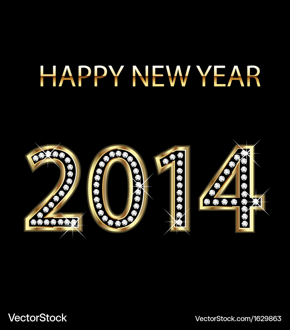 Sparkling New Year 2014 vector image