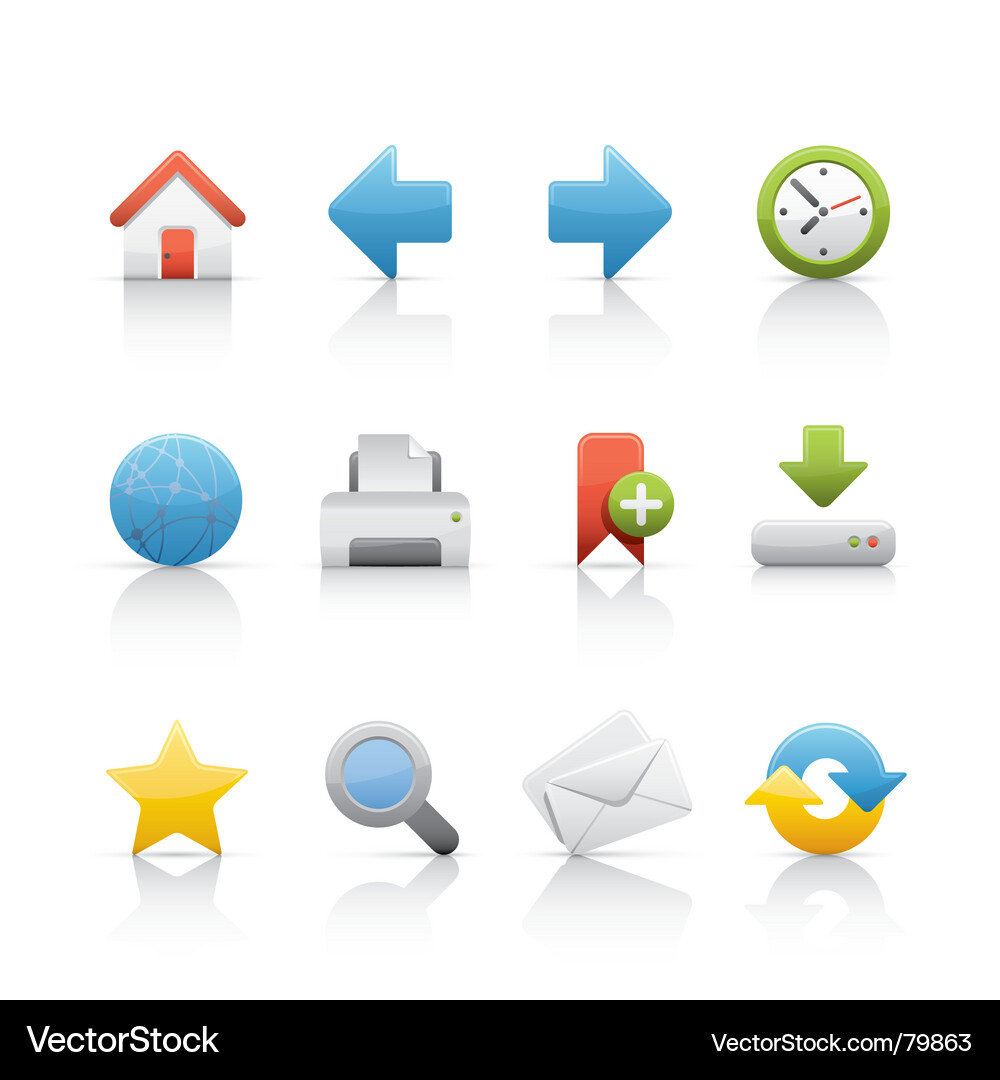 Web Icons - Internet & Network Vector Image