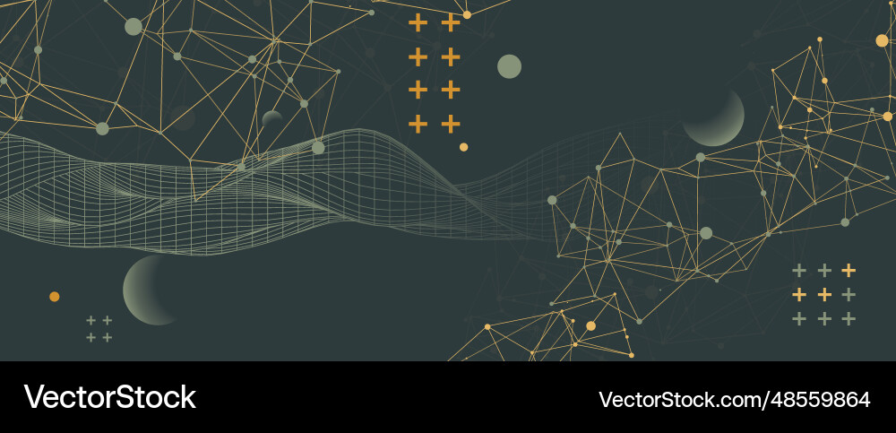 Abstract background with wireframe waves 3d Abstract background with wireframe waves 3d vector image