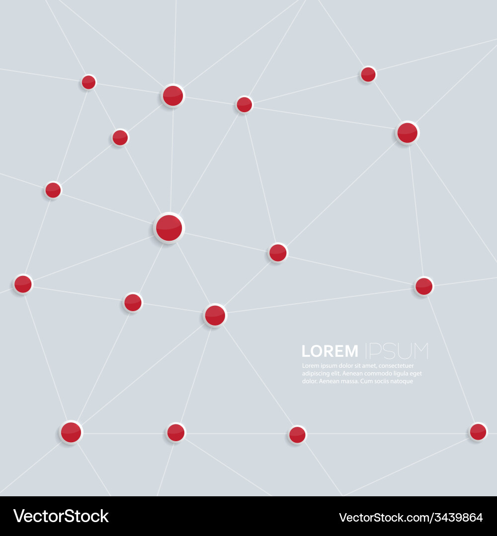 Background with plastic buttons red dots vector image
